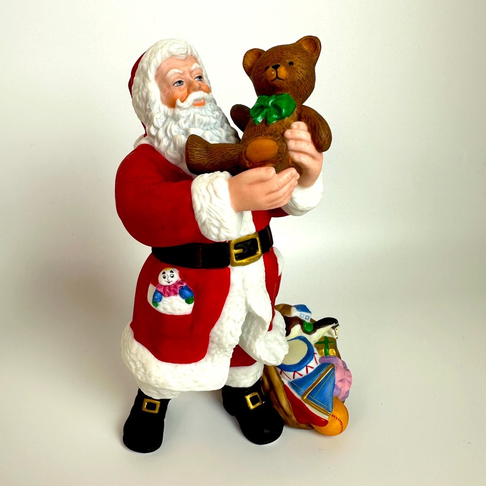 VTG The Lenox 1997 Santa Vintage Toy Sack Teddy Bear Limited Edition